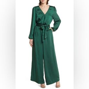 Matching Family Moments Long‎ Sleeve Jumpsuit in Green Pinecone in Medium